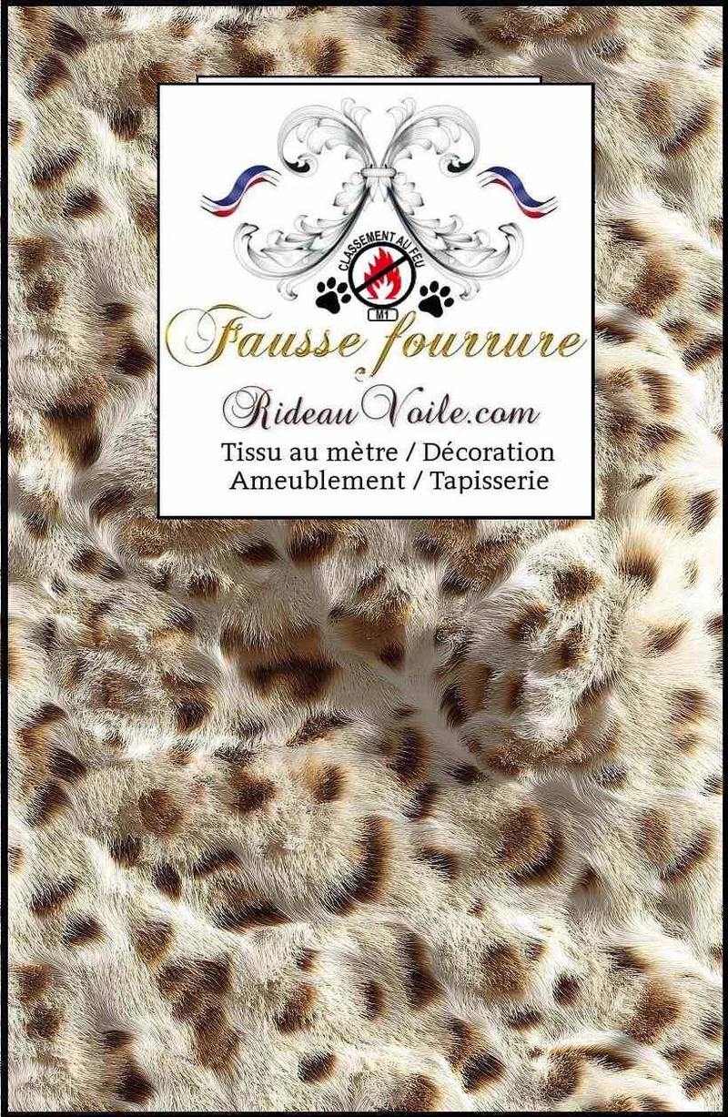 Design intérieur tissu ameublement Fausse fourrure M1 mètre| Faux fur fire retardant