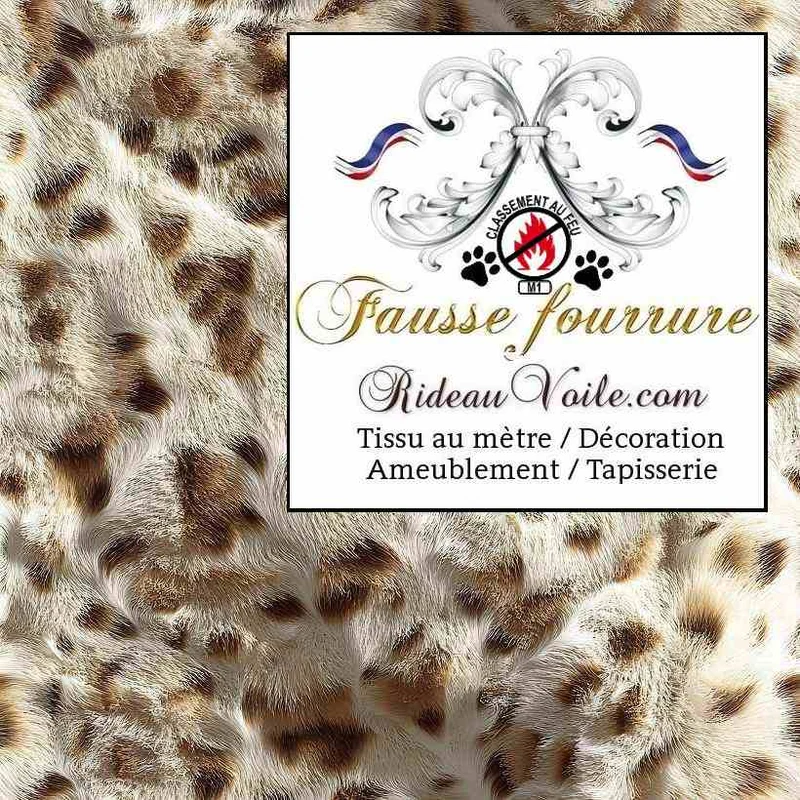 Design intérieur tissu ameublement Fausse fourrure M1 mètre| Faux fur fire retardant