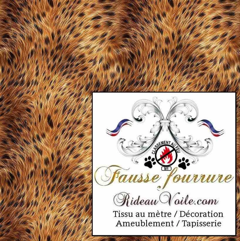 Projet d'intérieur tissu ameublement Fausse fourrure M1 mètre| Faux fur fire retardant