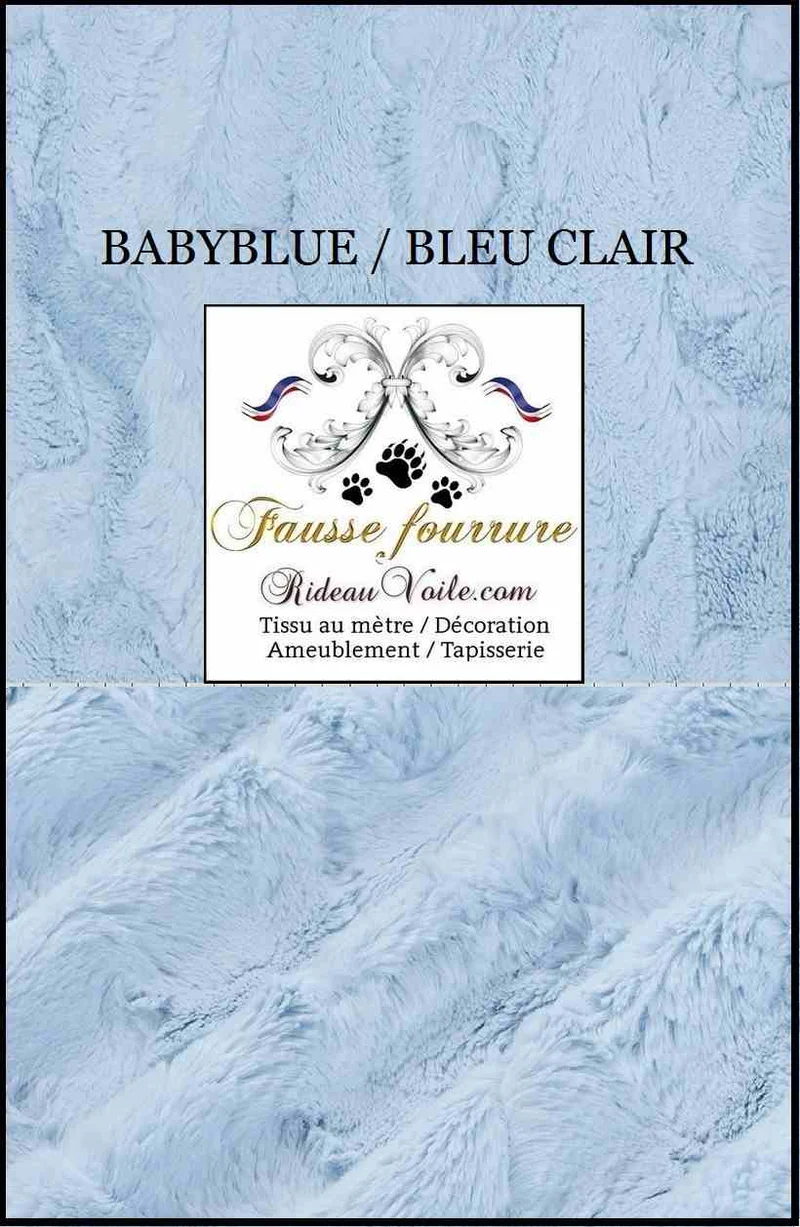 Tissu fausse fourrure bleu & marine au mètre rideau architecte intérieur chalet villa