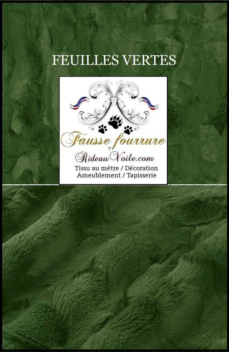 Tissu rideau Fausse fourrure vert mètre architecte d'intérieur ambiance Chalet Montagne
