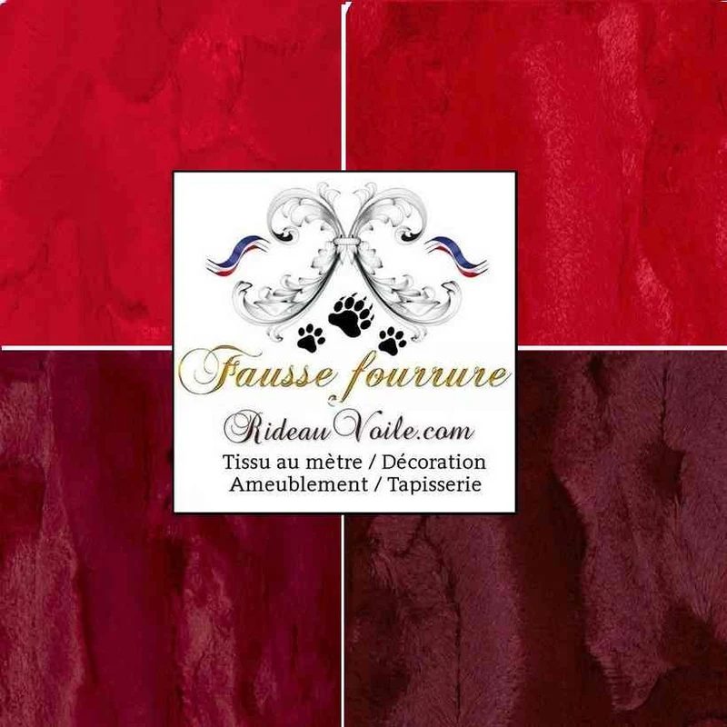 Rideau confection tissu fausse fourrure Rouge mètre Architecte designer Chalets & Montagnardes