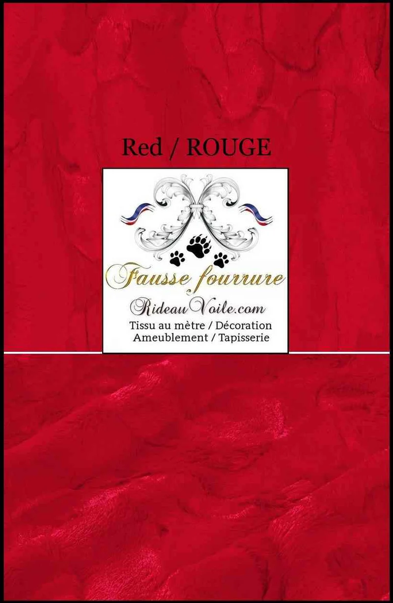 Rideau confection tissu fausse fourrure Rouge mètre Architecte designer Chalets & Montagnardes
