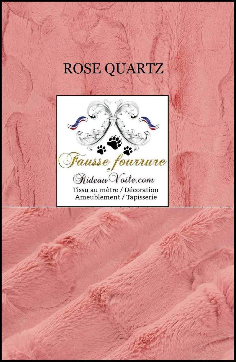 Rideau confection tissu fausse fourrure rose mètre plaid chalet coussin habillement