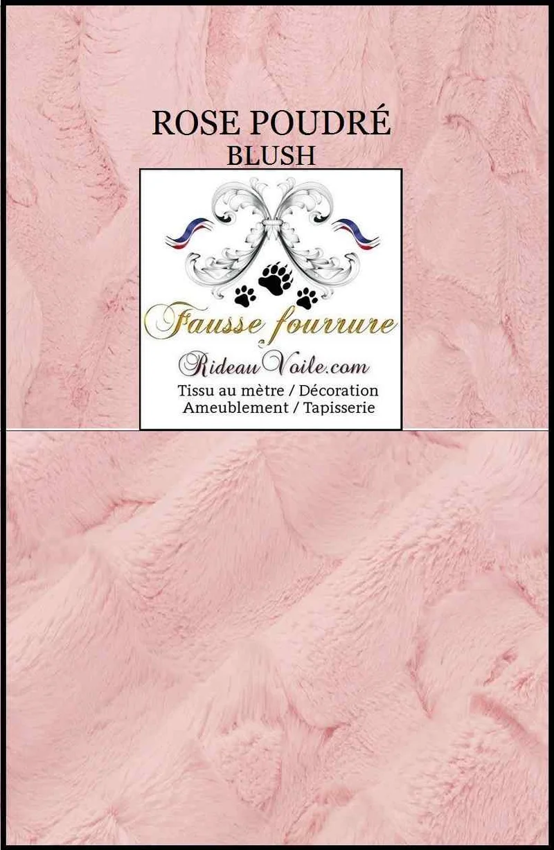 Boutique tissu fausse fourrure rose mètre rideau plaid coussin habillement sur mesure