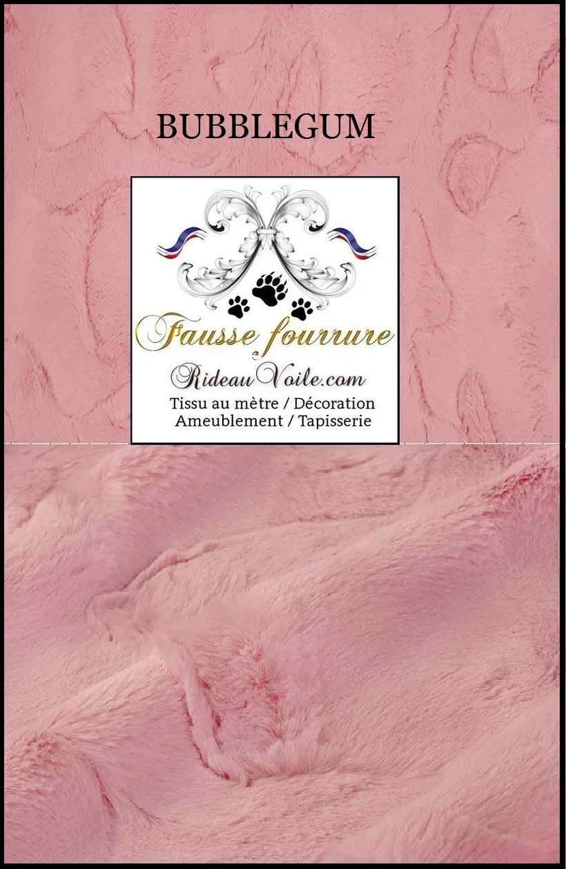 Boutique tissu décoratif matière de luxe fausse fourrure rose mètre rideau sur mesure