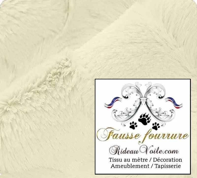 Tissu d'ameublement d'intérieur Fausse fourrure blanc texturé Montagne Chalet luxe
