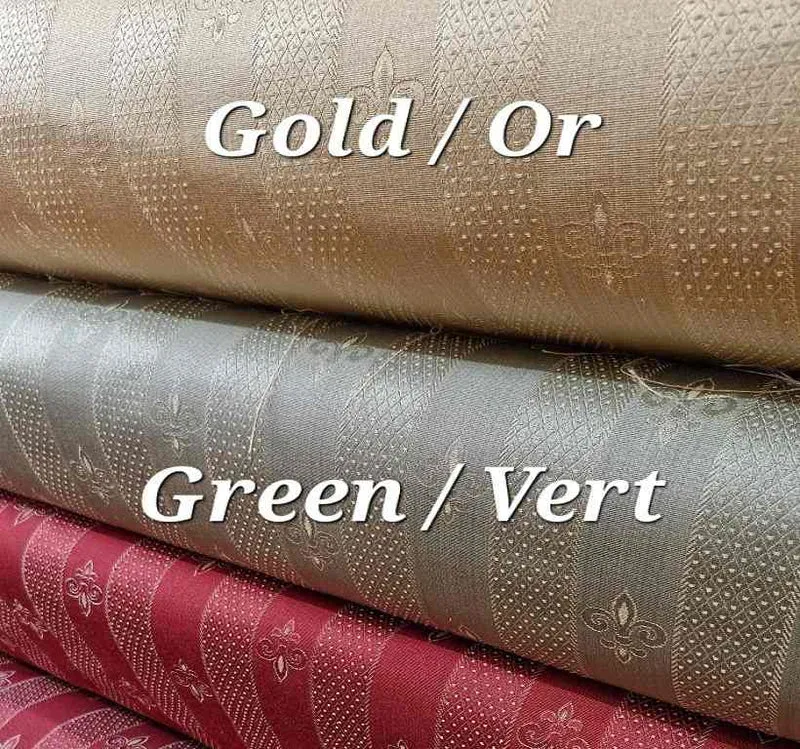 Tissu ameublement Fleur de Lys Architect interior Empire Jacquard Gold Or mètre