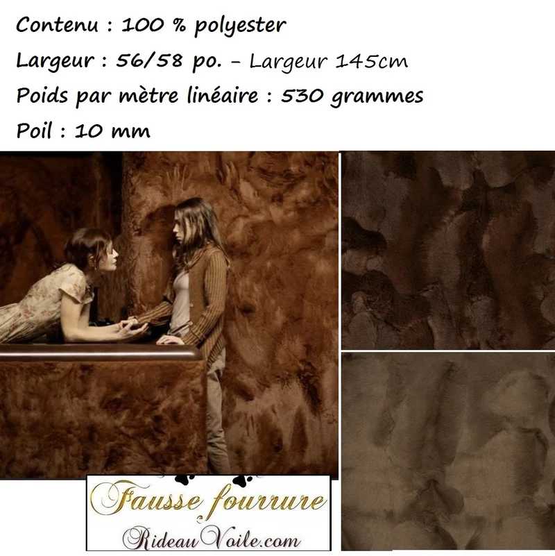 Fausse fourrure imitation peau animal sauvage tissu mètre rideau sur mesure plaid