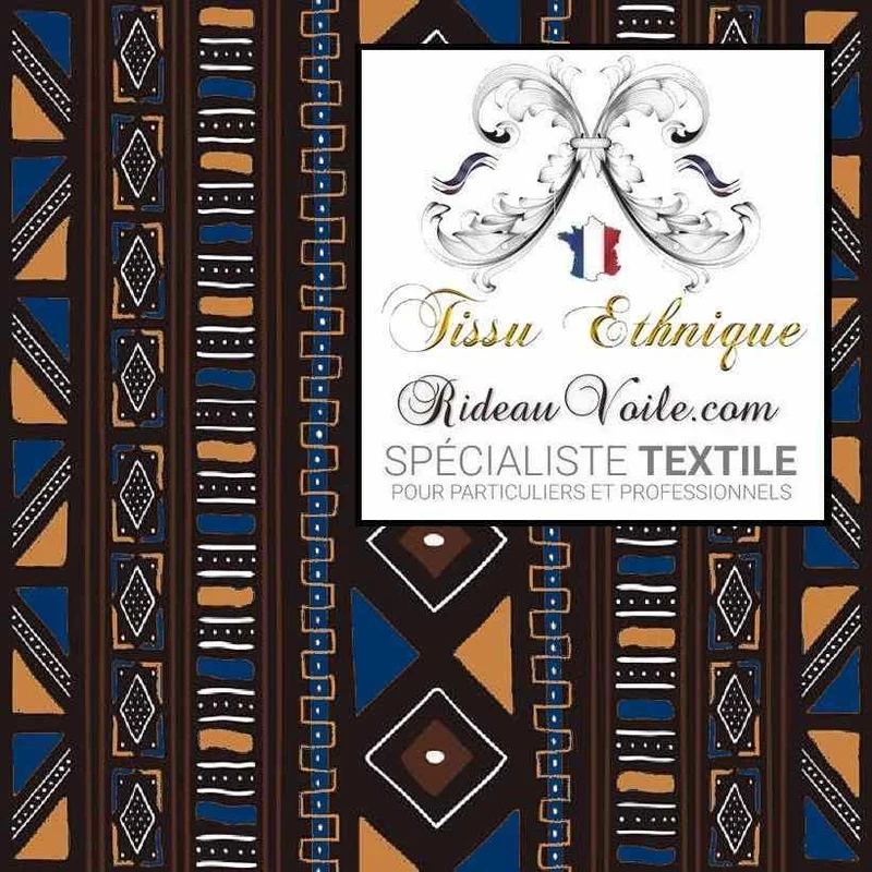 Décoration intérieur motif Art Africain Bogolan ameublement mètre rideau ethnique