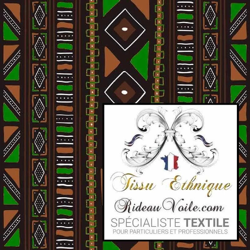 Tissu ameublement Designer Architecte motif Art Africain Bogolan mètre rideau