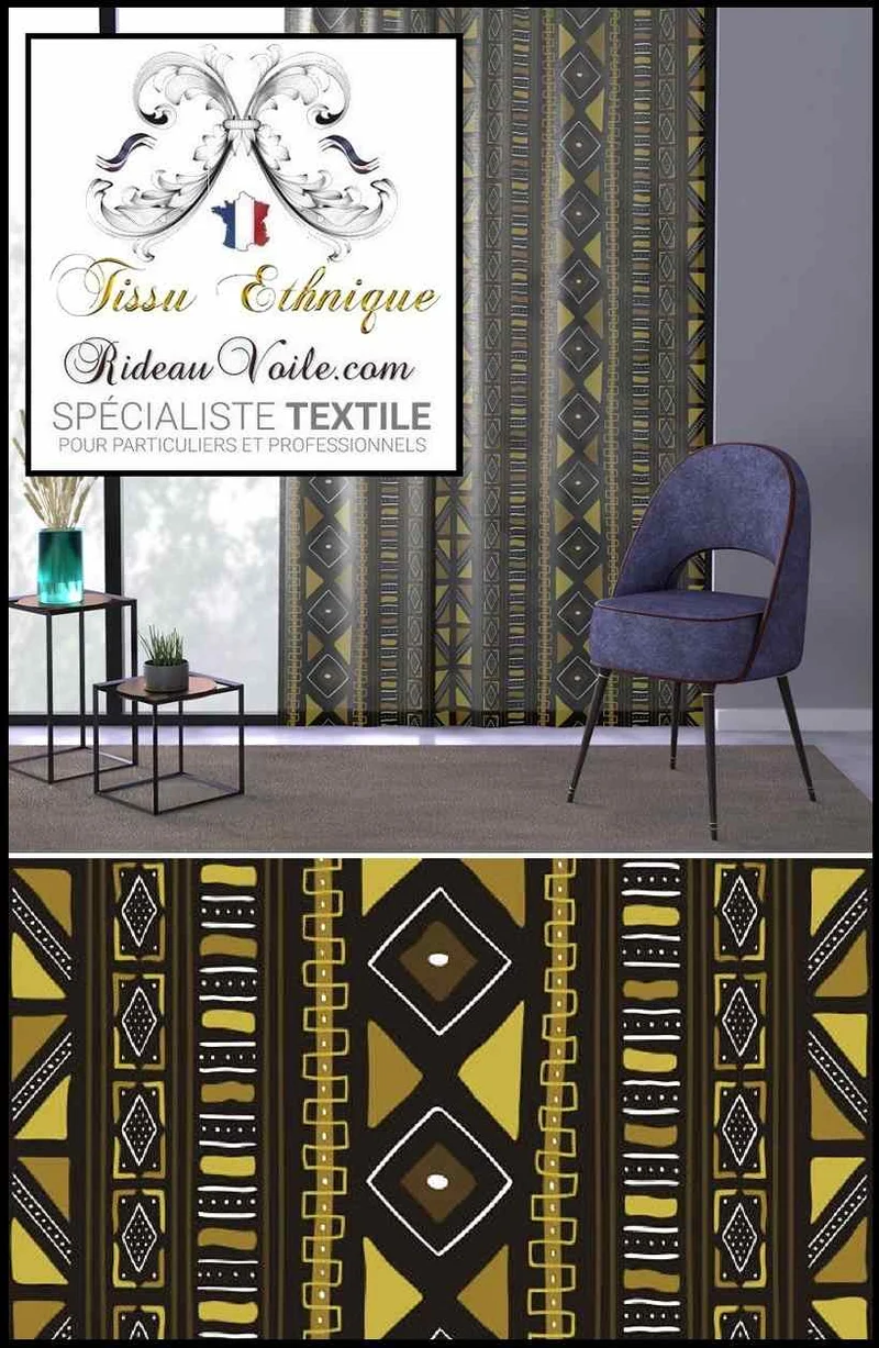 Tissu ameublement d'intérieur Designer Architecte motif Africain ignifuge mètre rideau