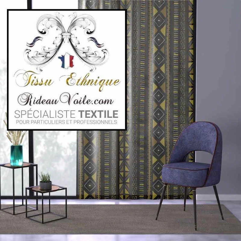 Tissu ameublement d'intérieur Designer Architecte motif Africain ignifuge mètre rideau