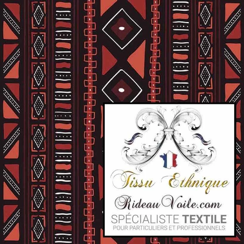 Tissu intérieur Inspiration Designer Architecte motif Africain ignifuge mètre rideau