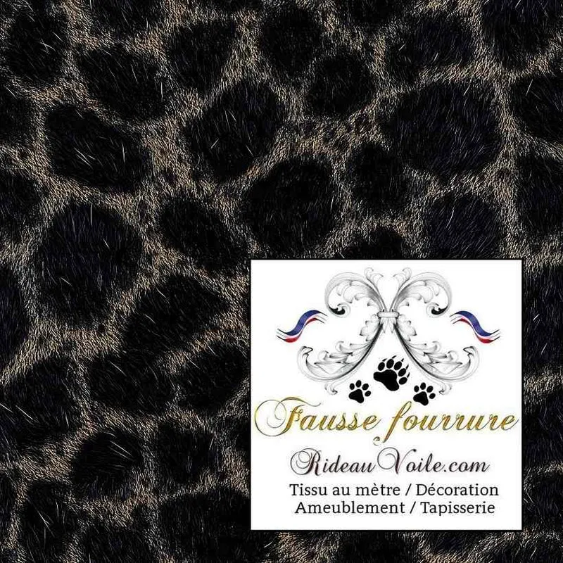 Tissu velours fausse fourrure peaux poils de bête occultant ignifuge rideau mètre