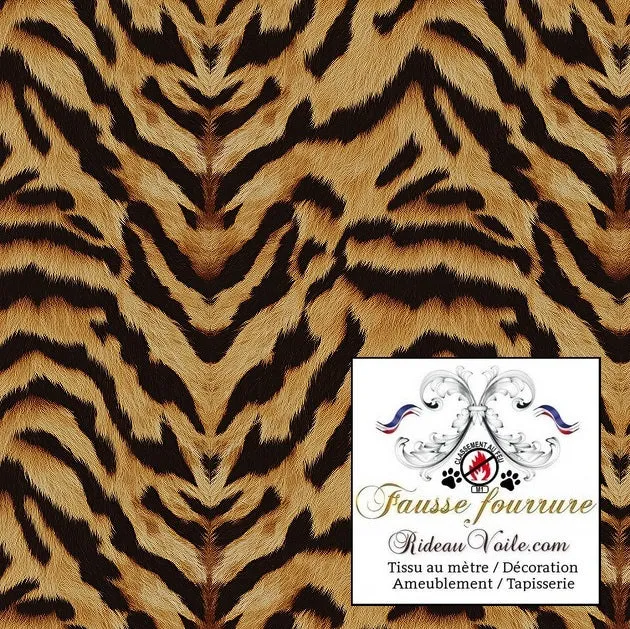 Jacquard de velours imitation peau fausse fourrure tissu ameublement occultant ignifuge