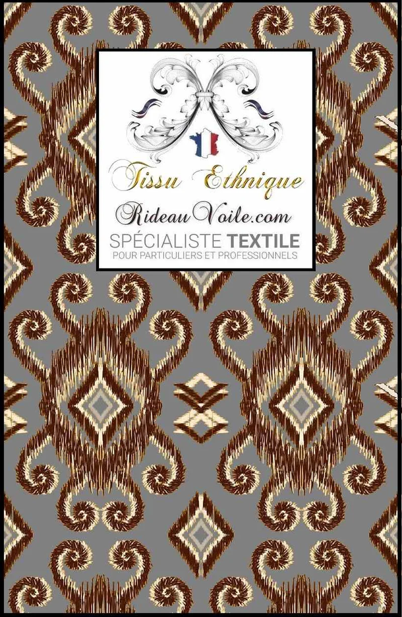 Tissu occultant intérieur ameublement design Ikat Africain motif Ethnique ignifuge mètre