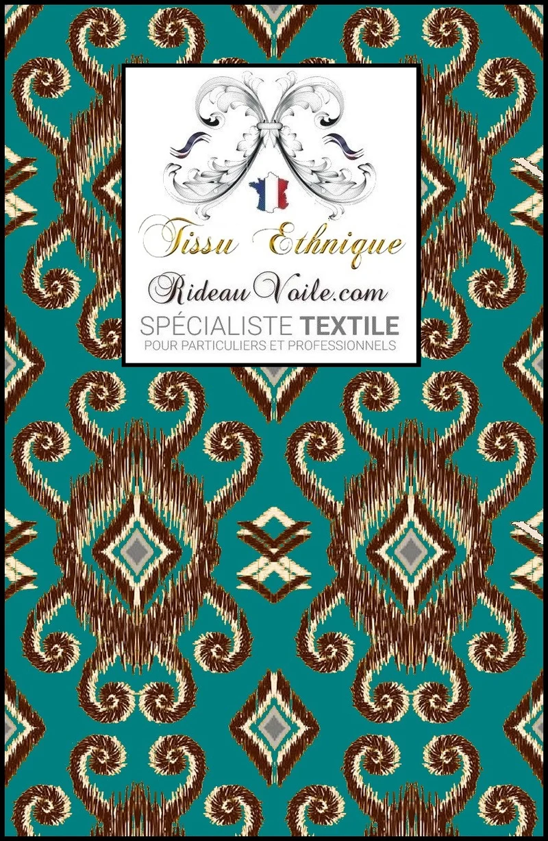 Tissu motif ikat rénovation agencement ameublement architecte designer Africain Ethnique