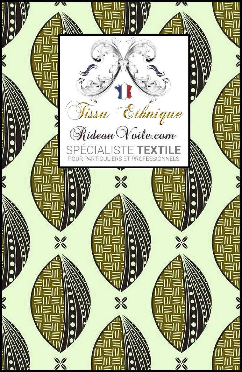 Tissu ART déco d'intérieur design imprimé africain contemporain motif ethnique mètre