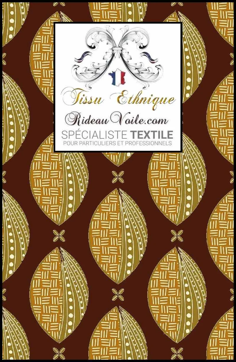 Tissu décoratif d'intérieur design texture africaine contemporain motif ethnique mètre
