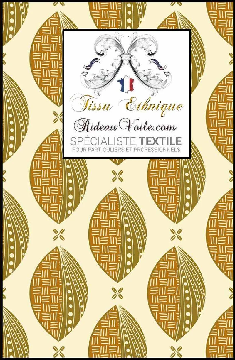 Tissu décoratif ameublement intérieur design africain contemporain motif ethnique mètre