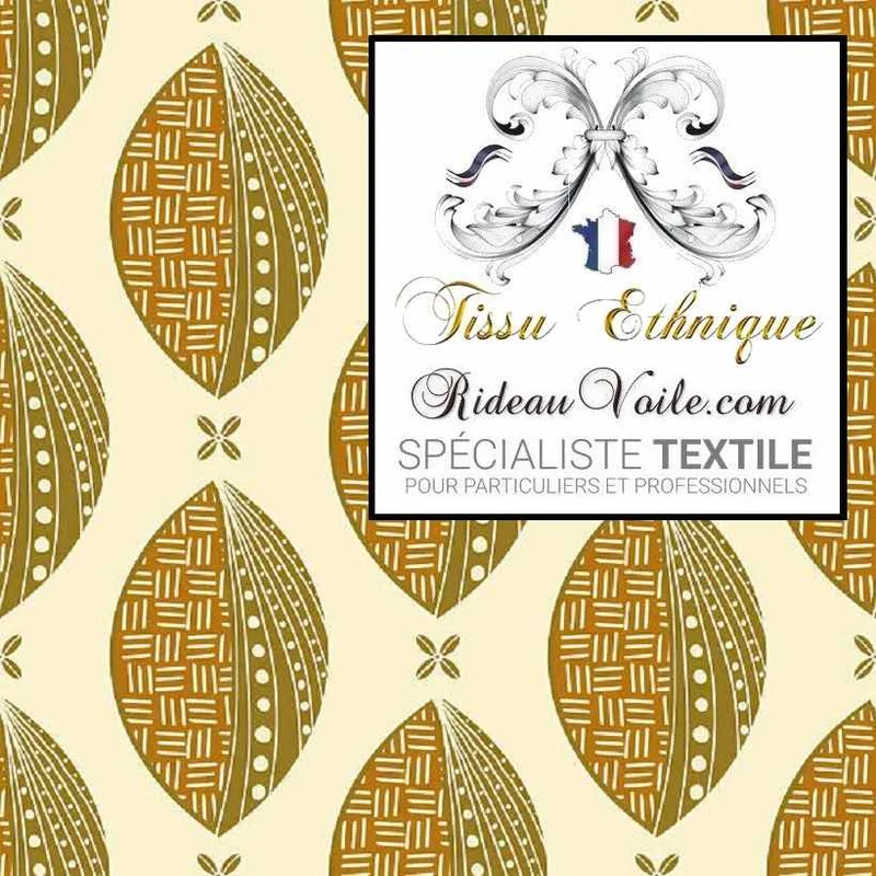 Tissu décoratif ameublement intérieur design africain contemporain motif ethnique mètre
