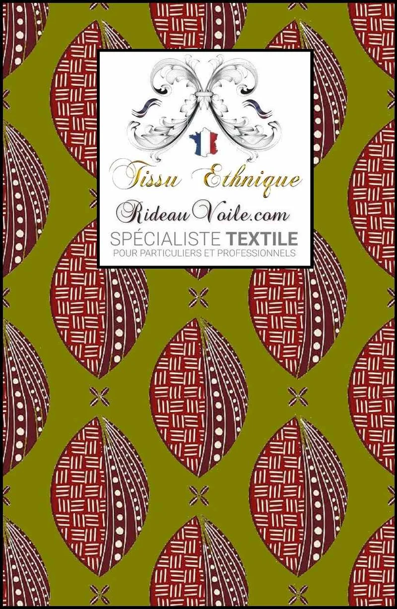 Tissu ignifuge architecte designer intérieur Africain ethnique mètre rideau occultant voilage