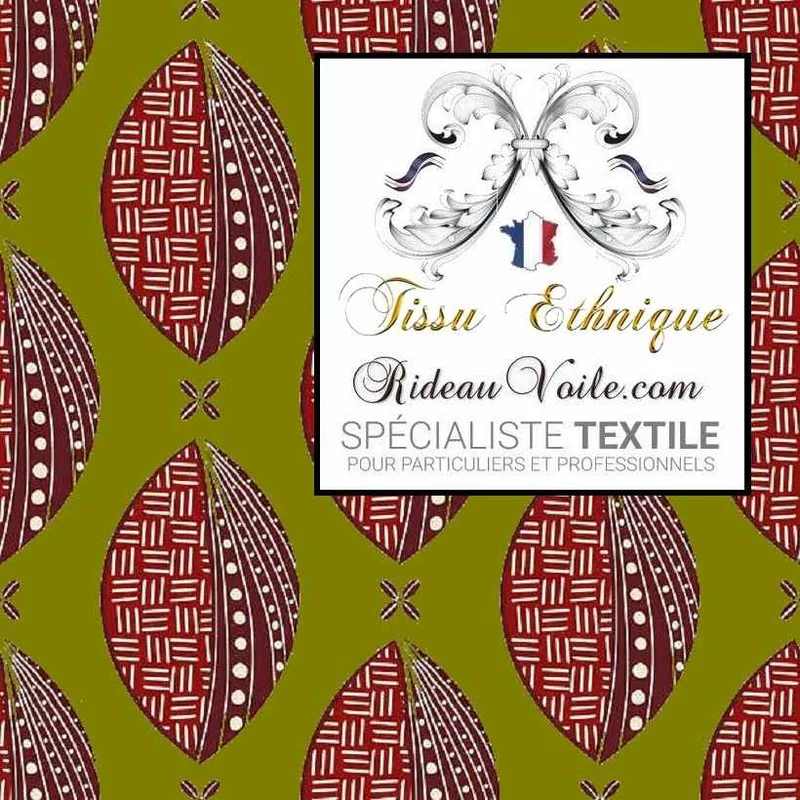 Tissu ignifuge architecte designer intérieur Africain ethnique mètre rideau occultant voilage
