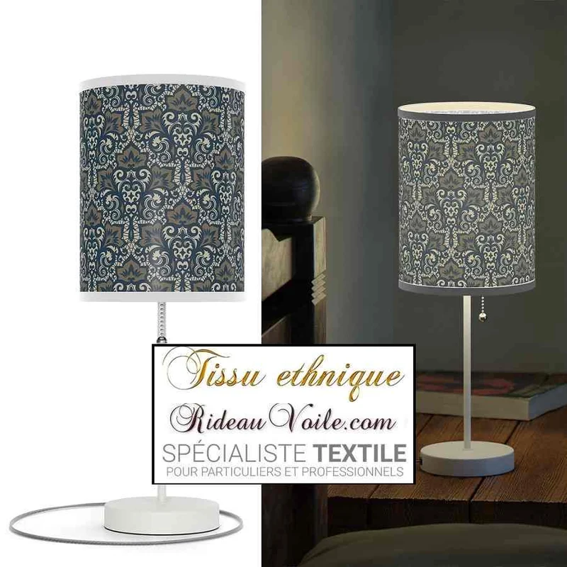 Tissu motif ethnique Indien imprimé Toile de Jouy Exotique ameublement ignifuge rideau