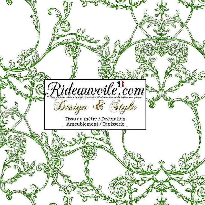 Boutique Toile de Jouy - maison - Fashion & Accessories vert floral ignifuge occultant
