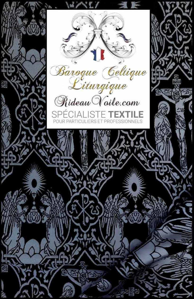 Tissu ameublement Médiéval Liturgique église design culte religieux prière Croix