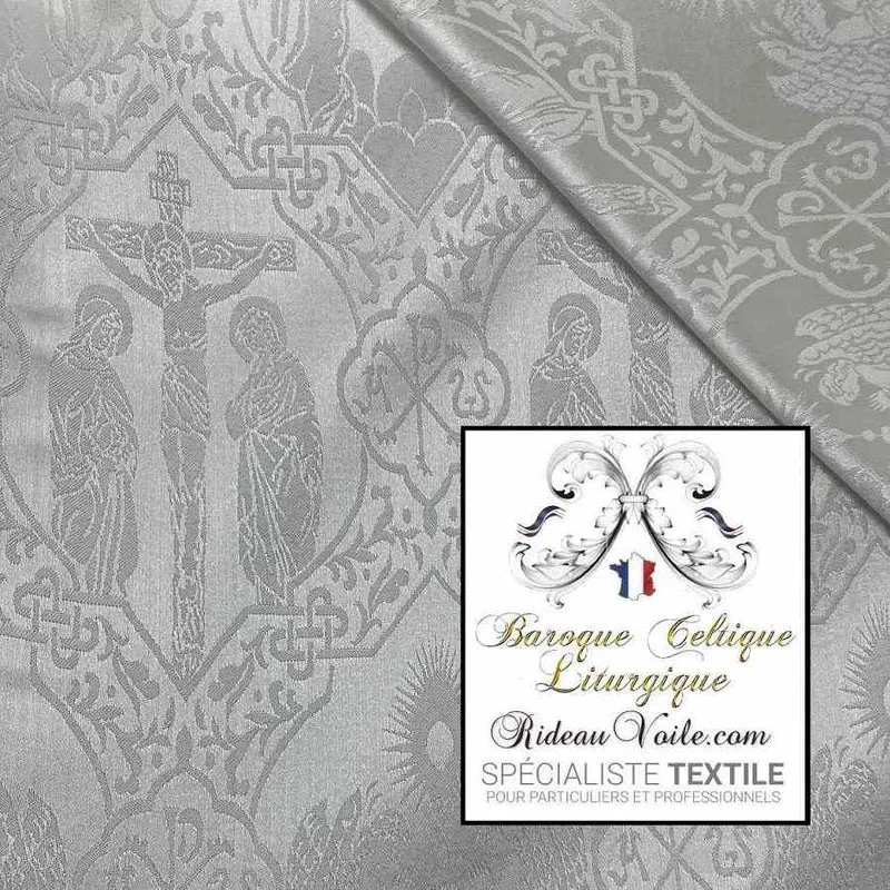 Tissu ameublement Médiéval Liturgique église design culte religieux prière Jésus la Croix
