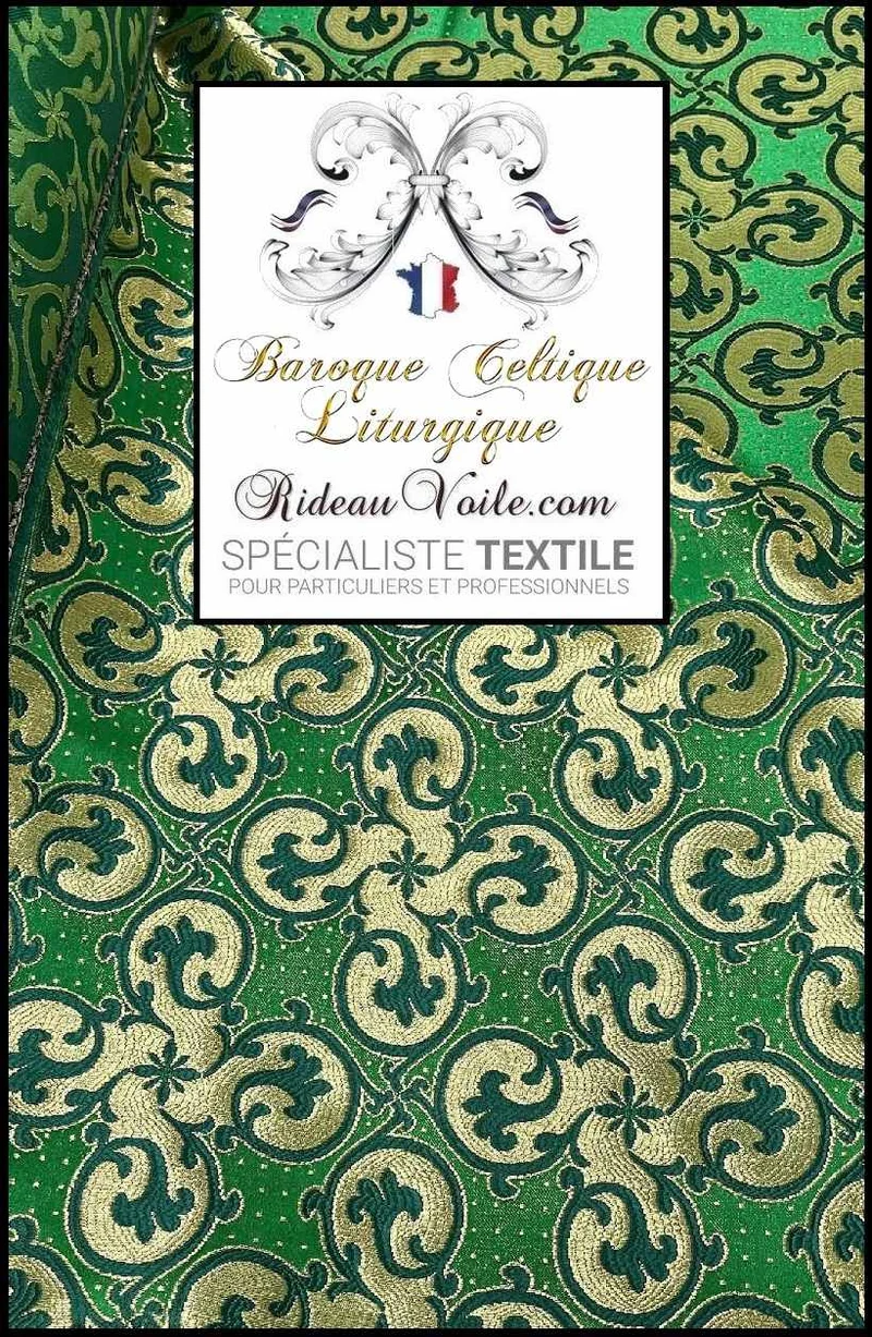 Tissu brocart celtique Baroque ameublement | Architecte d'intérieur hôtel résidence Luxe