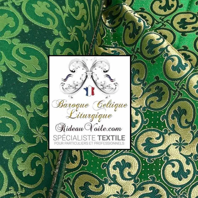 Tissu brocart celtique Baroque ameublement | Architecte d'intérieur hôtel résidence Luxe
