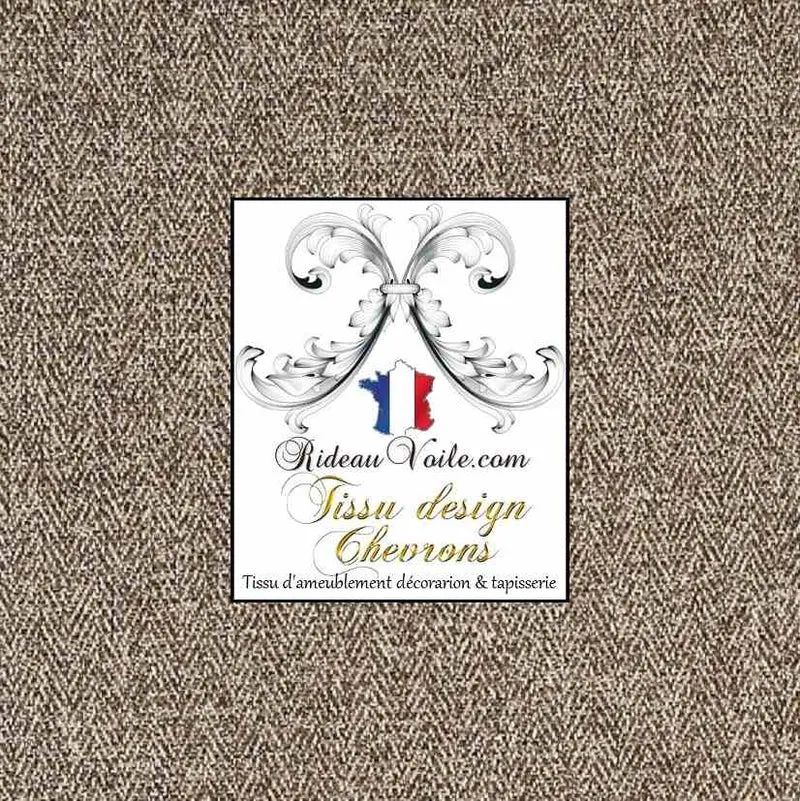 Tissu Chevrons texture effet Laine architecte rénovation travaux intérieur rideau sur mesure