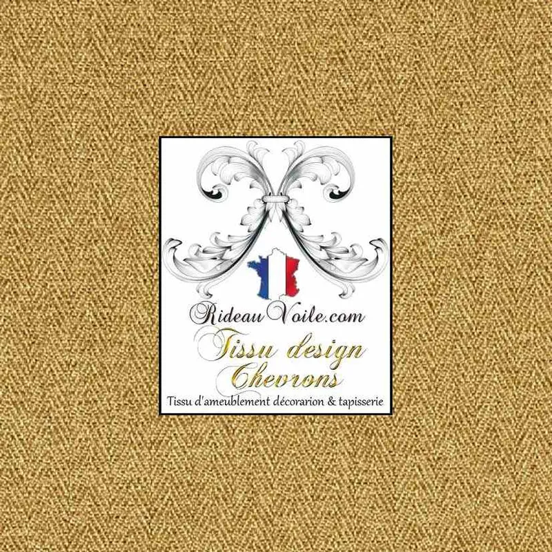 Tissu Chevrons jaune effet Laine ameublement architecte rénovation travaux intérieur
