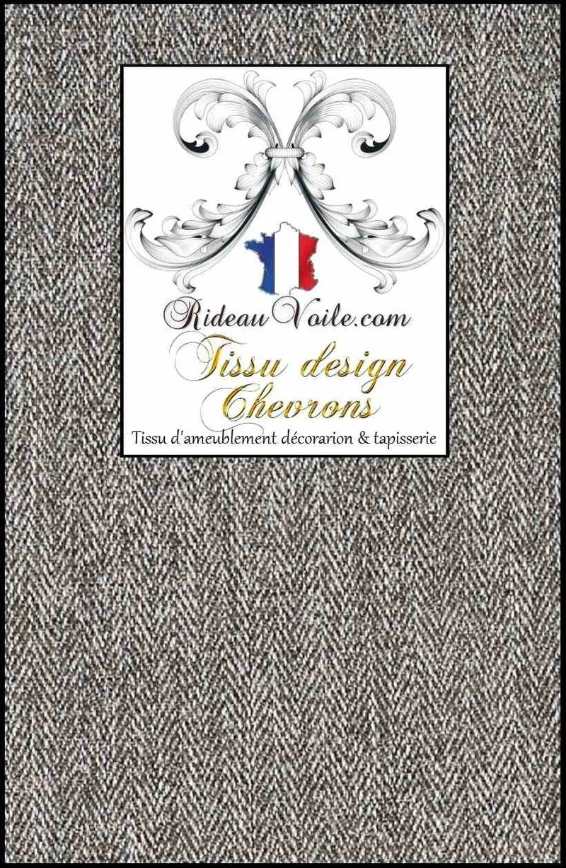 Tissu ameublement architecte rénovation travaux intérieur motif Chevrons gris blanc