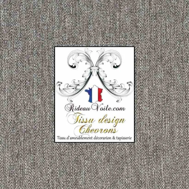 Tissu ameublement architecte rénovation travaux intérieur motif Chevrons gris blanc