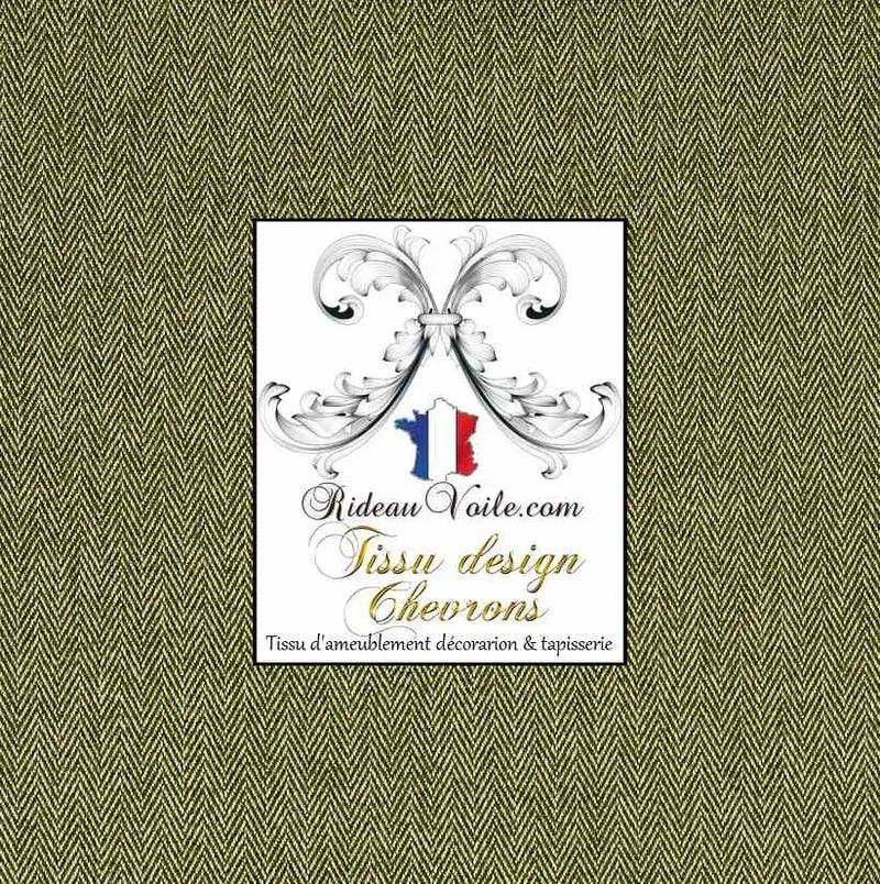 Tissu d'ameublement architecte rénovation travaux intérieur motif Chevrons vert