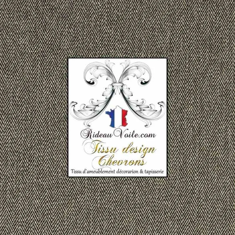 Tissu d'ameublement architecte rénovation d'intérieur motif Chevrons GRIS mètre