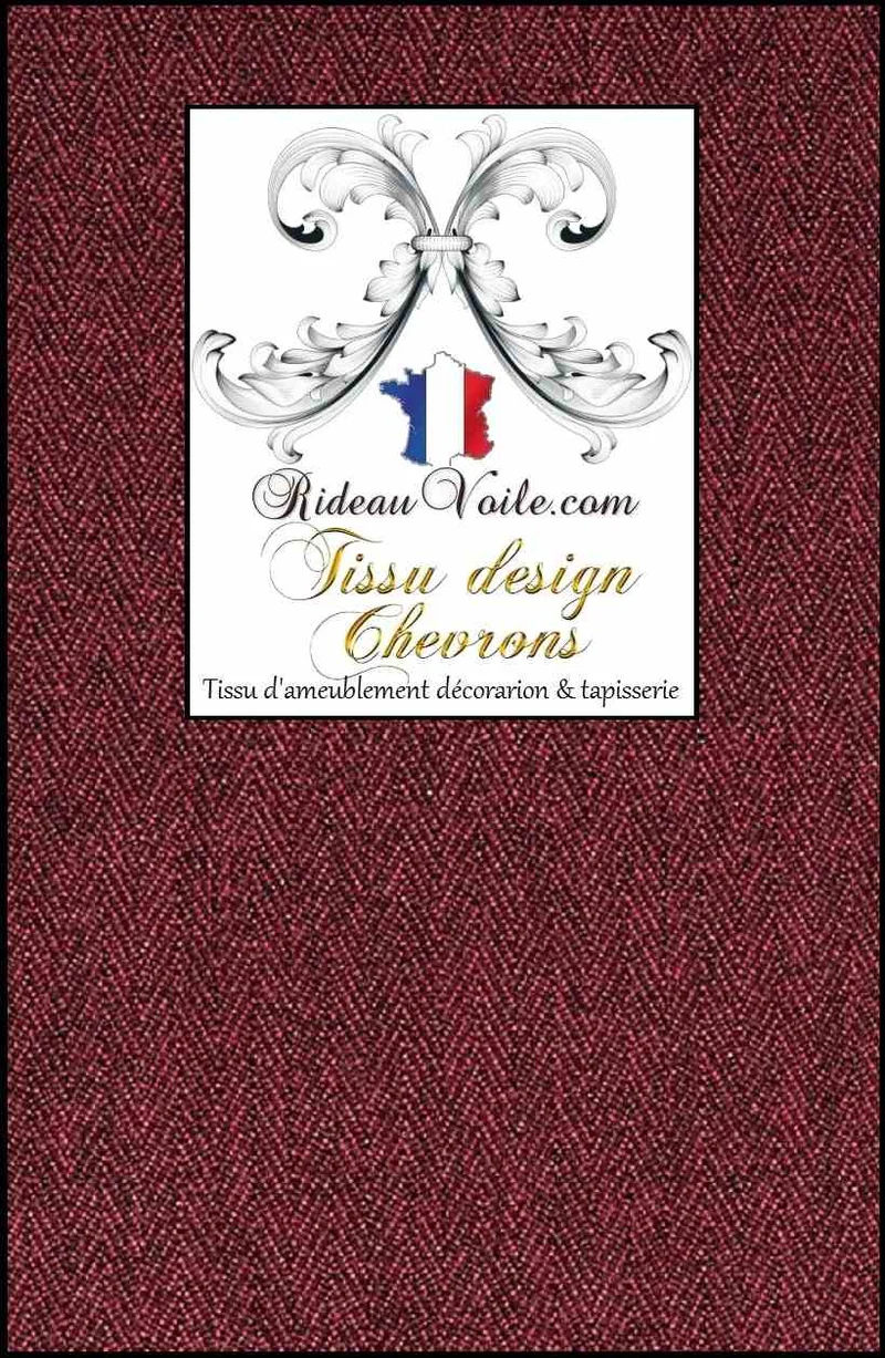 Tissu ameublement intérieur effet architecte design Chevrons mètre rideau sur mesure