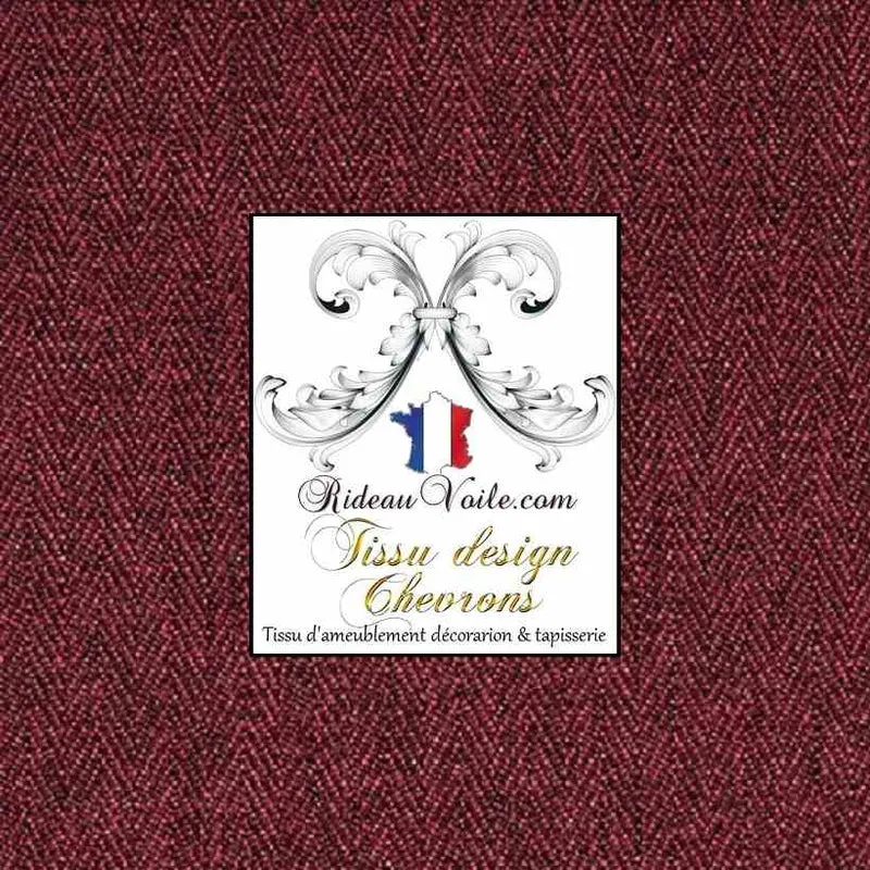 Tissu ameublement intérieur effet architecte design Chevrons mètre rideau sur mesure