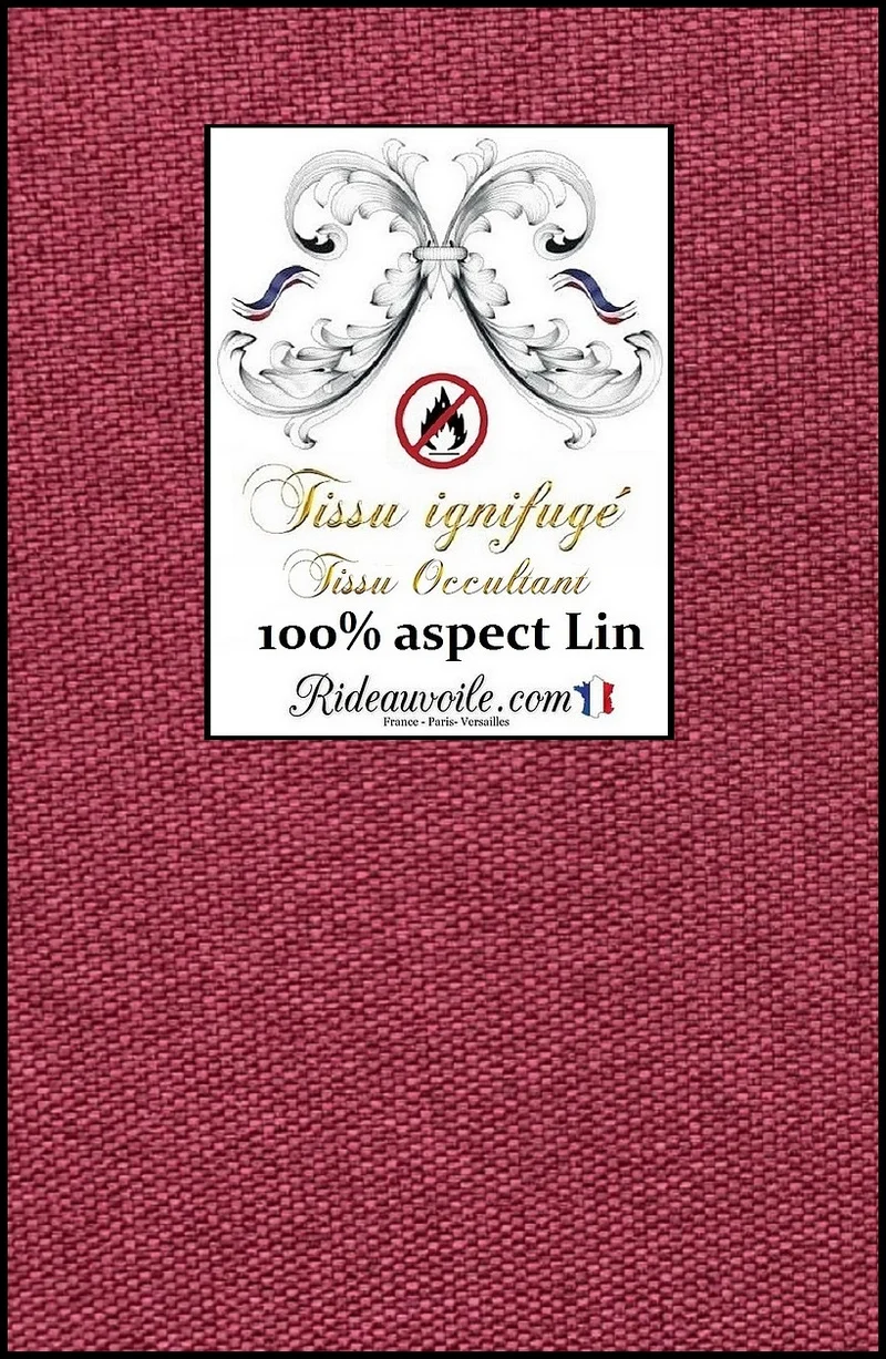 Effet LIN rose fuchsia occultant M1 tissu mètre décoration décoratrice intérieur rideau
