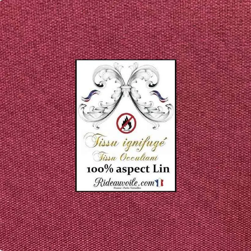 Effet LIN rose fuchsia occultant M1 tissu mètre décoration décoratrice intérieur rideau