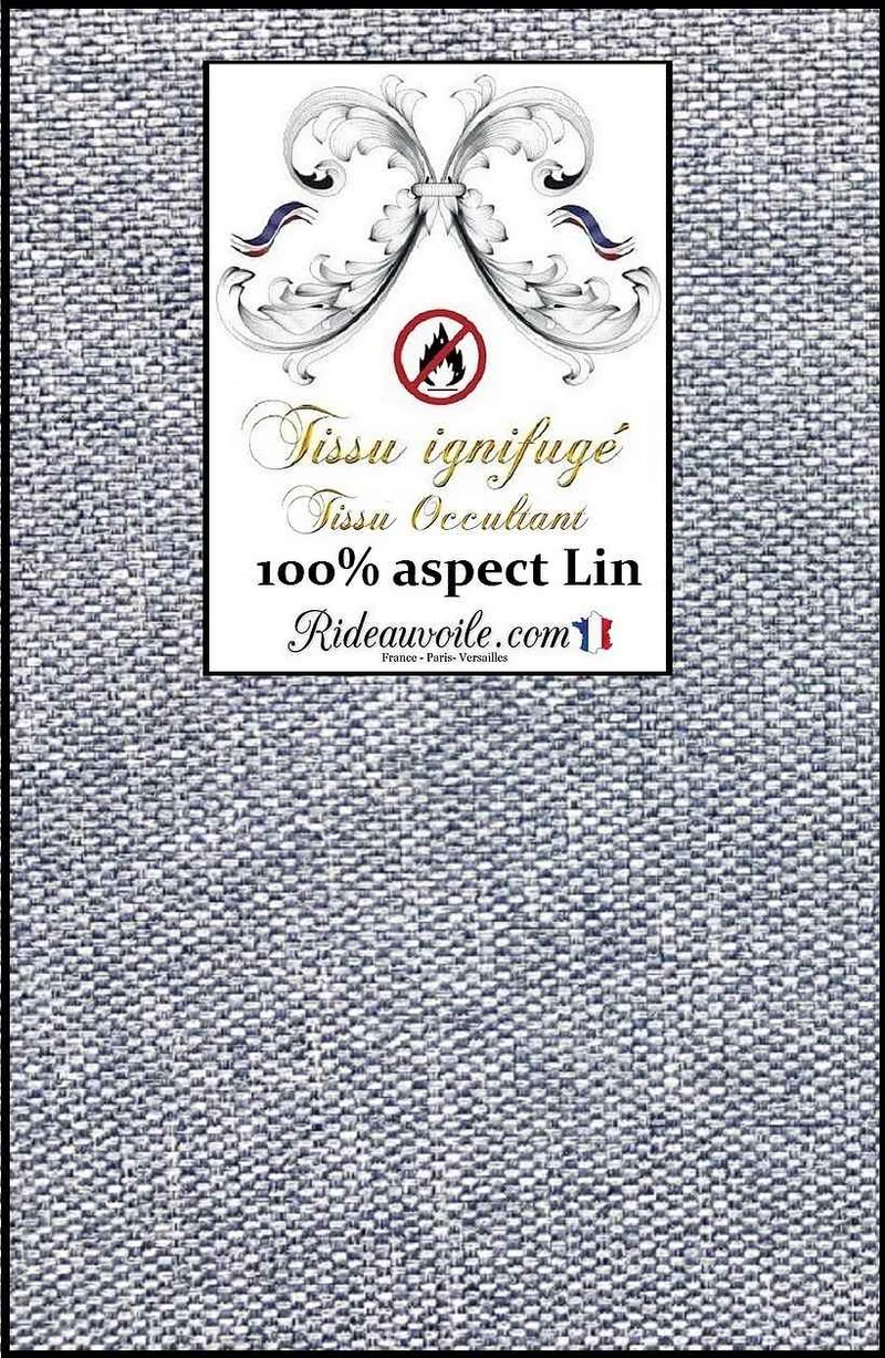 Tissu occultant style lin au mètre ameublement architecte d'intérieur rideau ignifuge