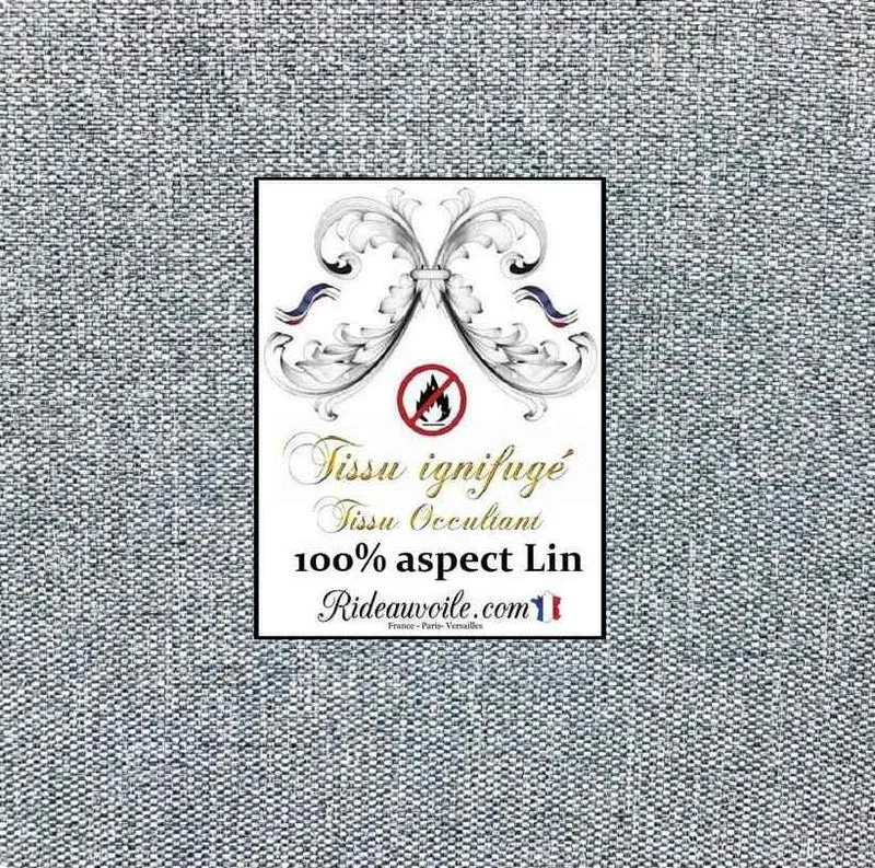 Tissu occultant design lin au mètre ameublement architecte d'intérieur rideau ignifuge