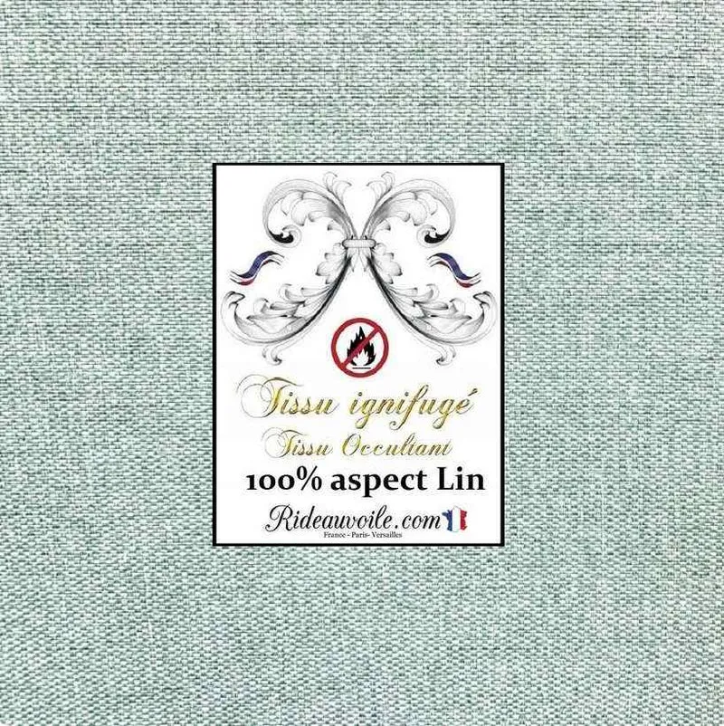 Tissu 🔥 occultant effet lin ameublement architecte intérieur FF&E ignifuge