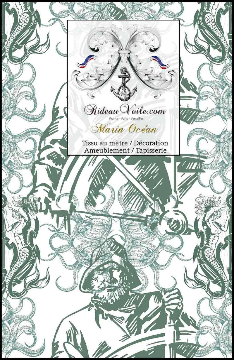 Boutique Imprimé vintage Toile de Jouy au mètre coton voilage Lin Occultant ignifuge