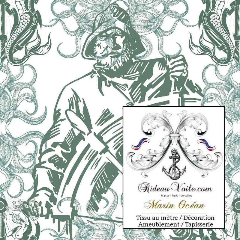 Boutique Imprimé vintage Toile de Jouy au mètre coton voilage Lin Occultant ignifuge