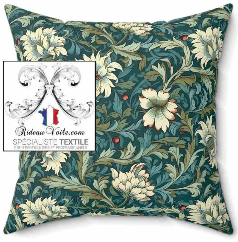 Tissu Jacquard ameublement idée décoration intérieur motifs fleurs mètre rideau sur mesure